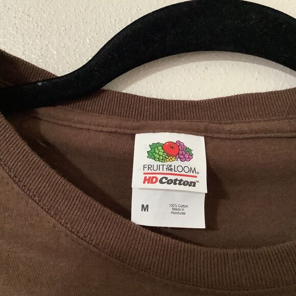 Brown Y2K Halloween Spooky Scary Horror Haunted Scarecrow Graphic Tee Men's M - Picture 3 of 8